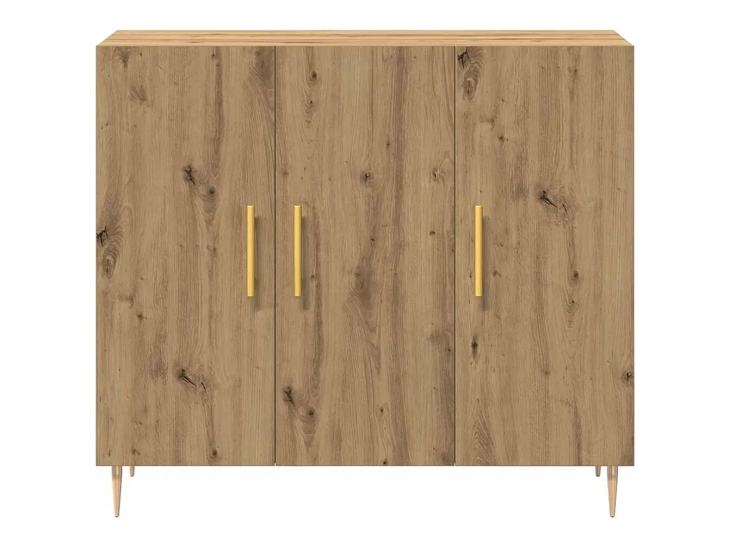 Aparador de roble artesanal 90x34x80 cm Madera de ingeniería