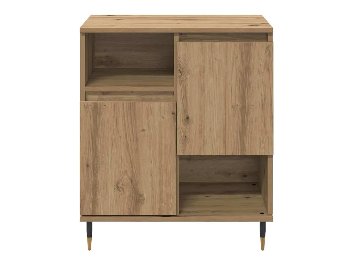 Aparador de roble artesanal 60 x 35 x 70 cm Madera de ingeniería