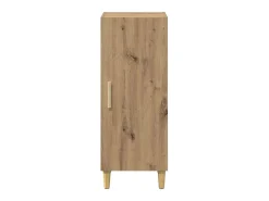 Aparador de roble hecho a mano 34,5 x 34 x 90 cm Madera de ingeniería