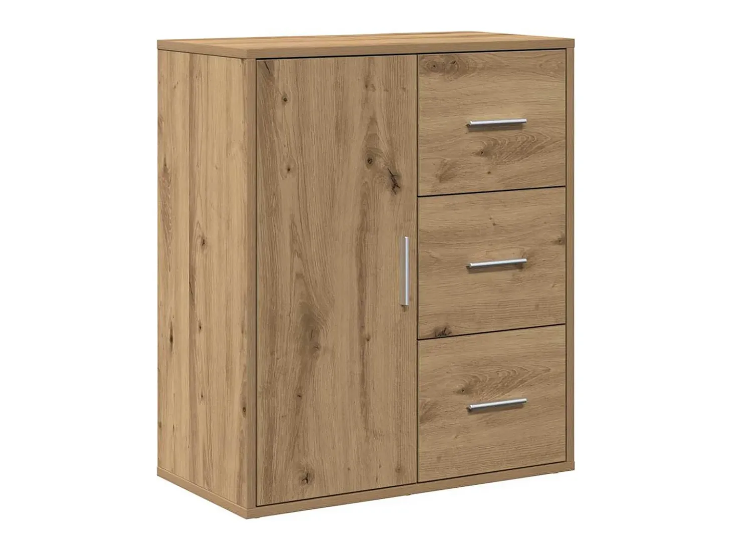 Aparador de roble hecho a mano 60 x 31 x 70 cm Madera de ingeniería