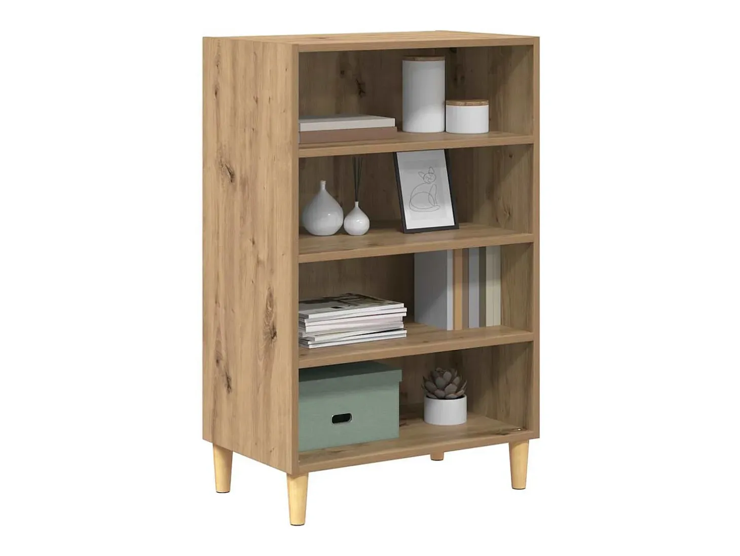 Aparador de roble hecho a mano 57 x 35 x 90 cm Madera de ingeniería