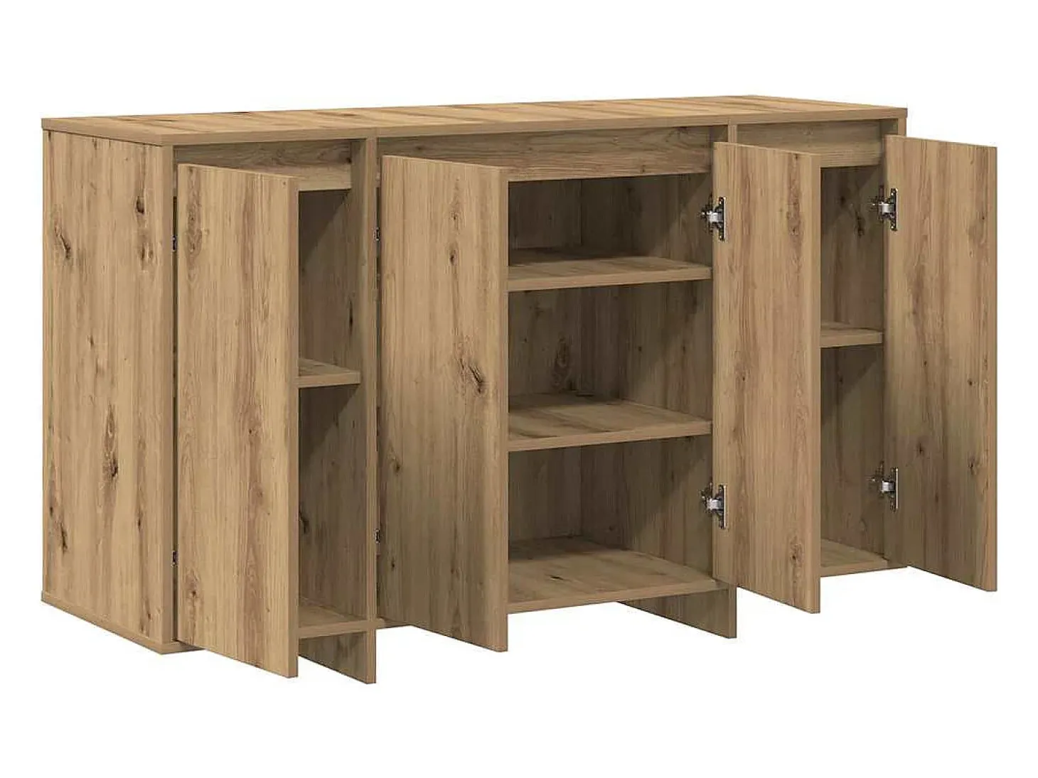 Aparador de roble Madera de ingeniería hecha a mano 120 x 41 x 75 cm