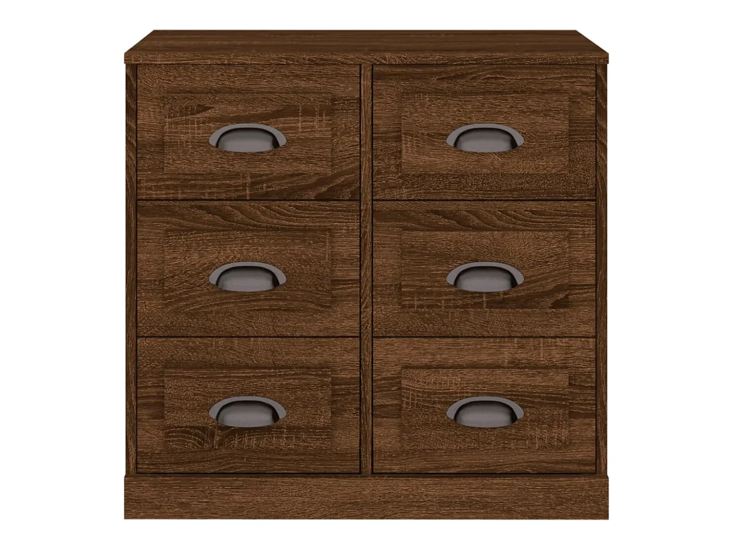 Aparador de roble marrón 70x35,5x67,5 cm Madera de ingeniería