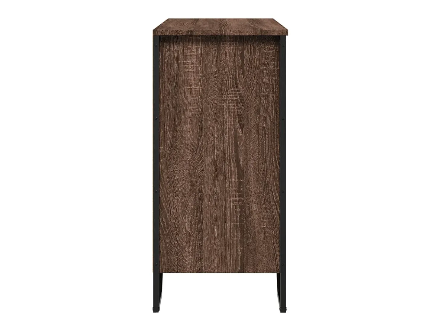 Aparador de roble marrón 78x35,5x74,5 cm madera de ingeniería