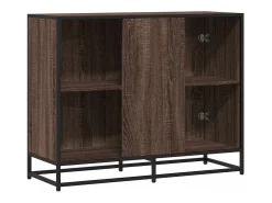 Aparador de roble marrón 94x35x76 cm madera de ingeniería