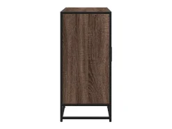 Aparador de roble marrón 94x35x76 cm madera de ingeniería