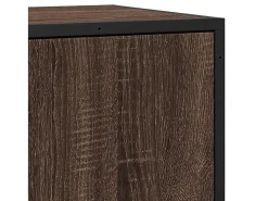 Aparador de roble marrón 35,5x35x76 cm madera contrachapada y metal