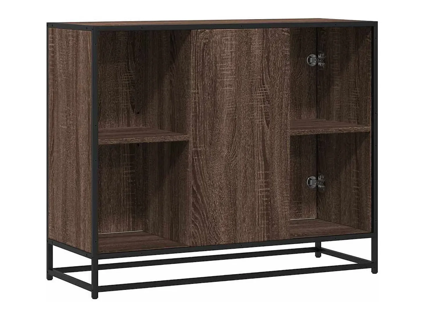 Aparador de roble marrón 92x35x76 cm Madera de ingeniería