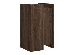 Aparador de roble marrón 45x35x75 cm madera de ingeniería