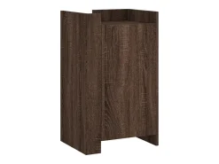 Aparador de roble marrón 45x35x75 cm madera de ingeniería
