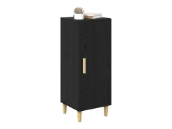 Aparador de roble negro 34,5 x 34 x 90 cm Madera de ingeniería