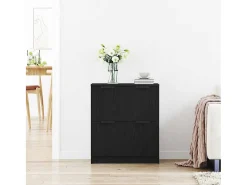 Aparador de roble negro - 60 x 30 x 70 cm - Fabricado en madera de ingeniería
