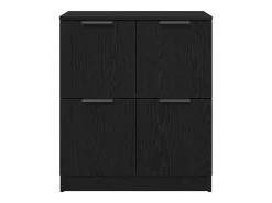 Aparador de roble negro - 60 x 30 x 70 cm - Fabricado en madera de ingeniería