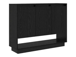Aparador de roble negro 97 x 29 x 75 cm Madera de ingeniería