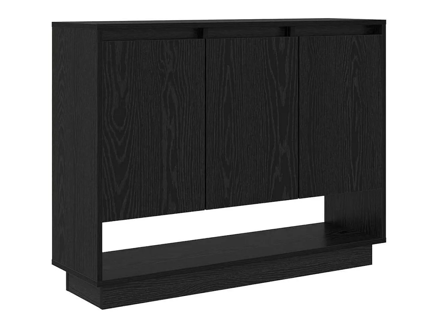 Aparador de roble negro 97 x 29 x 75 cm Madera de ingeniería