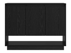 Aparador de roble negro 97 x 29 x 75 cm Madera de ingeniería