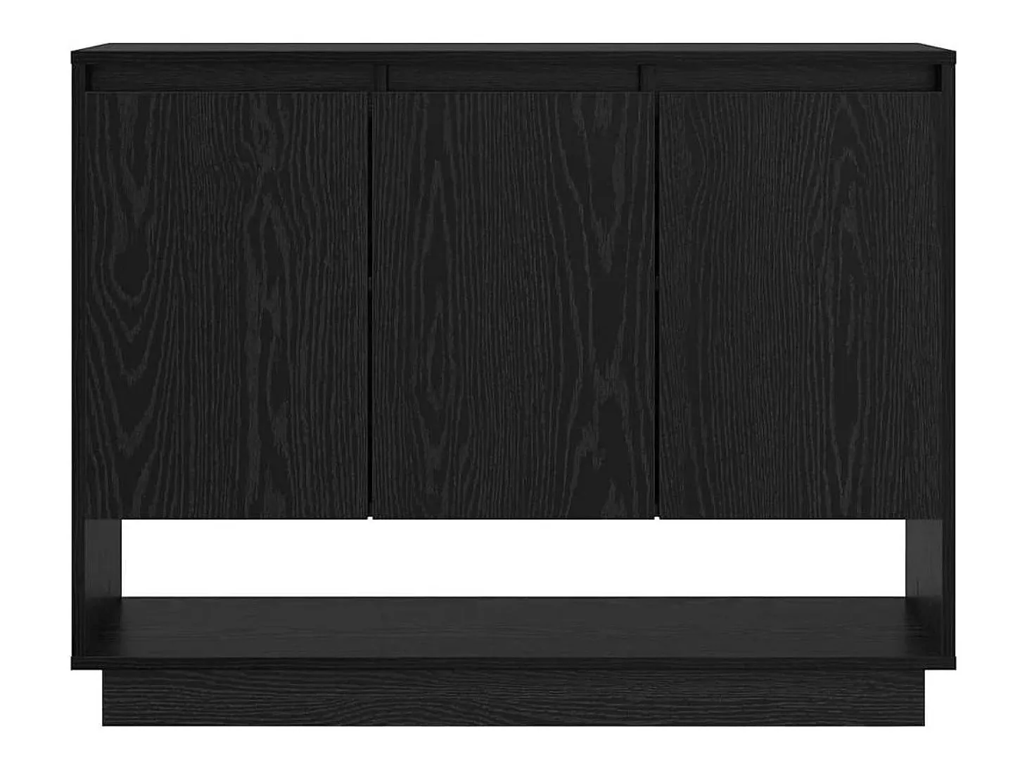 Aparador de roble negro 97 x 29 x 75 cm Madera de ingeniería