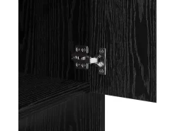 Aparador de roble negro 97 x 29 x 75 cm Madera de ingeniería