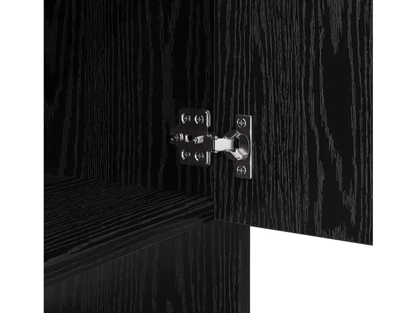 Aparador de roble negro 97 x 29 x 75 cm Madera de ingeniería