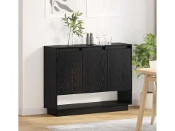 Aparador de roble negro 97 x 29 x 75 cm Madera de ingeniería