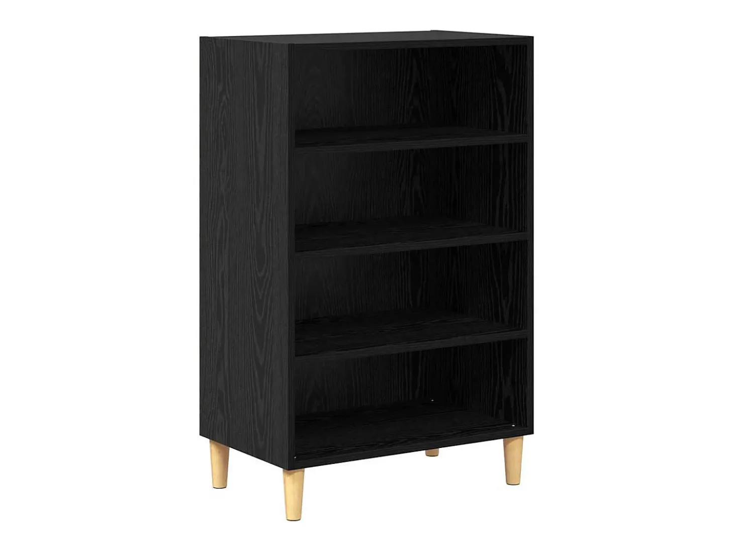 Aparador de roble negro 57 x 35 x 90 cm Madera de ingeniería