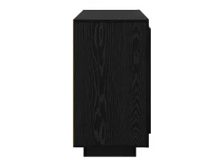 Aparador de roble negro 40 x 80 x 75 cm Madera de ingeniería