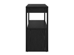 Aparador de roble negro 80 x 30 x 60 cm Madera de ingeniería