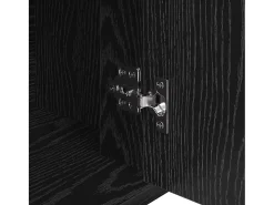 Aparador de roble negro 80 x 30 x 60 cm Madera de ingeniería