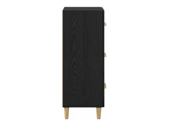 Aparador de roble negro 34,5 x 34 x 90 cm Madera de ingeniería