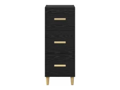Aparador de roble negro 34,5 x 34 x 90 cm Madera de ingeniería