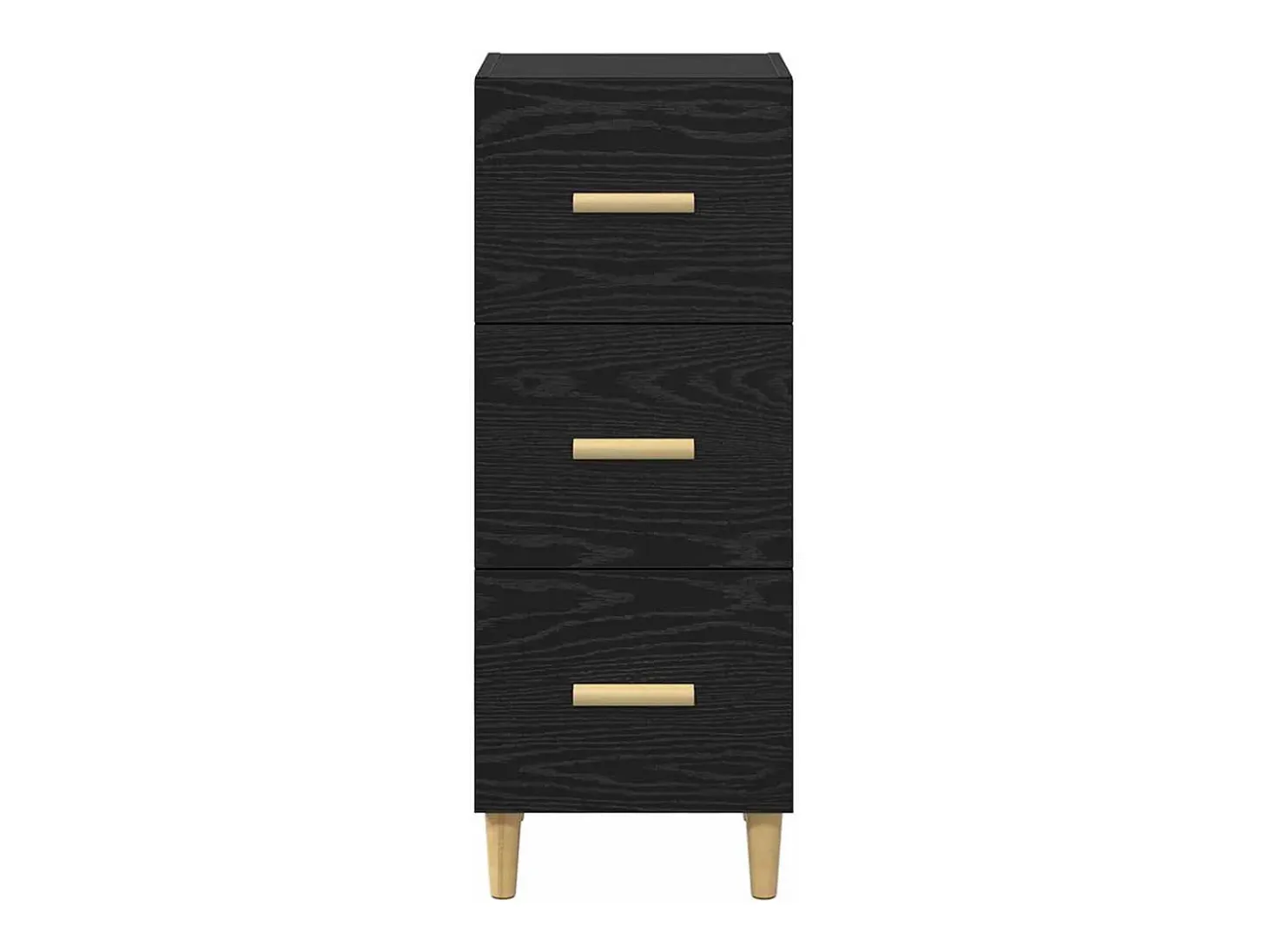 Aparador de roble negro 34,5 x 34 x 90 cm Madera de ingeniería