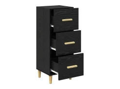 Aparador de roble negro 34,5 x 34 x 90 cm Madera de ingeniería