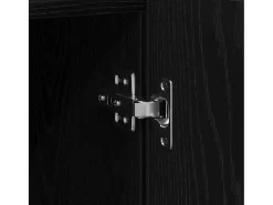 Aparador de roble negro aglomerado 116 x 30 x 75 cm Aparador moderno