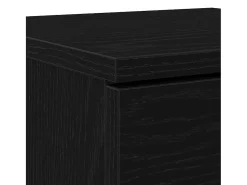 Aparador de roble negro 30x30x70 cm Madera de ingeniería