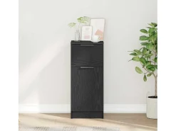 Aparador de roble negro 30x30x70 cm Madera de ingeniería