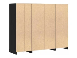 Aparador de roble negro 132x35,5x103,5 cm en madera de ingeniería
