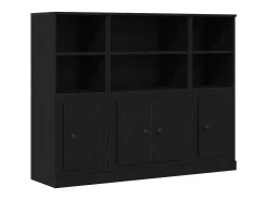 Aparador de roble negro 132x35,5x103,5 cm en madera de ingeniería
