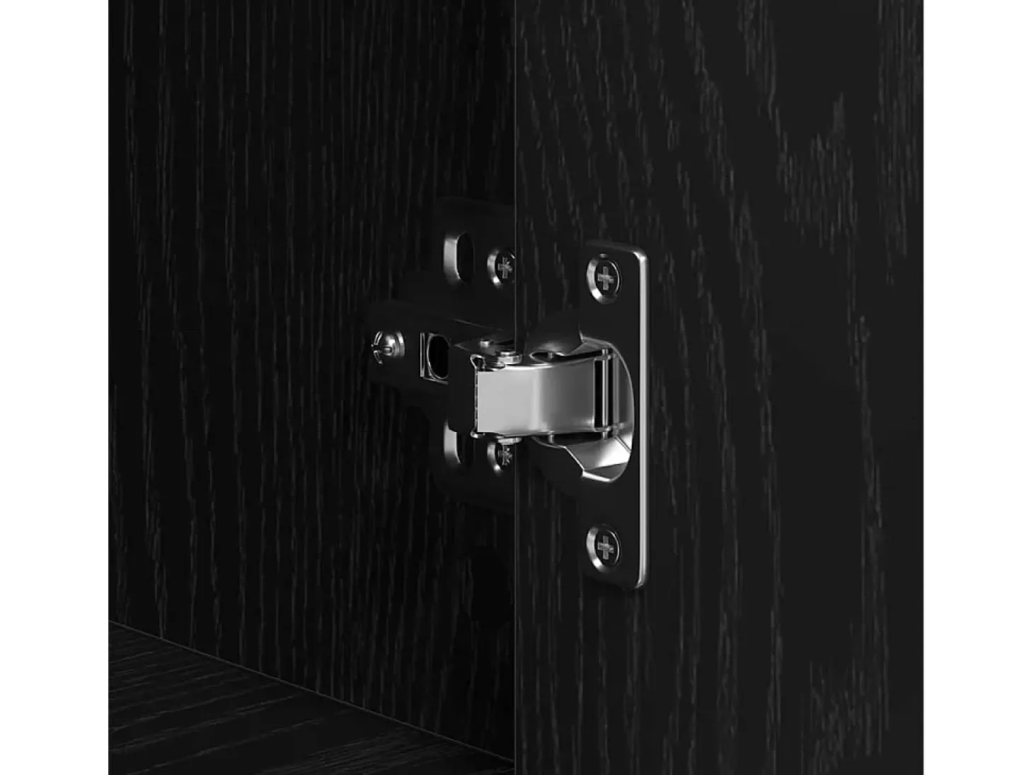 Aparador de Roble Negro 80x33x70 cm Madera Fabricada