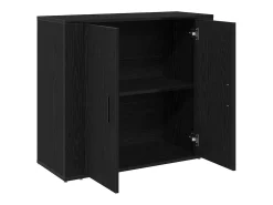Aparador de Roble Negro 80x33x70 cm Madera Fabricada
