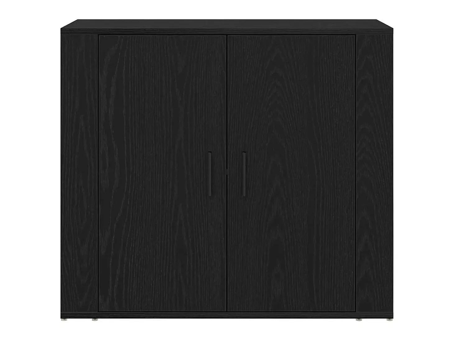 Aparador de Roble Negro 80x33x70 cm Madera Fabricada
