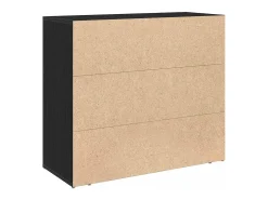 Aparador de Roble Negro 80x33x70 cm Madera Fabricada