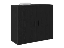 Aparador de Roble Negro 80x33x70 cm Madera Fabricada