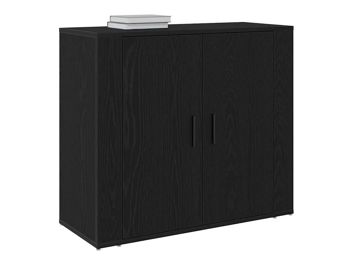 Aparador de Roble Negro 80x33x70 cm Madera Fabricada