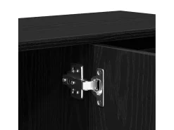 Aparador de roble negro 91x29,5x75 cm madera de ingeniería
