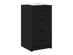 Aparador de roble negro 40x41x75 cm Madera de ingeniería