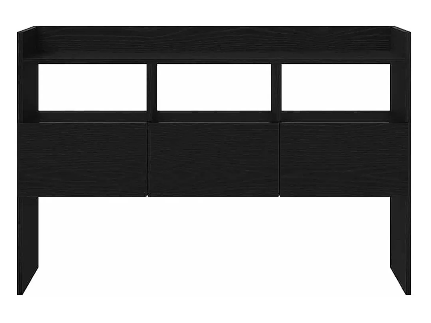Aparador de roble negro 105x30x70 cm en madera de ingeniería