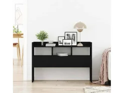Aparador de roble negro 105x30x70 cm en madera de ingeniería
