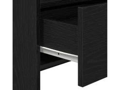Aparador de roble negro 105x30x70 cm en madera de ingeniería
