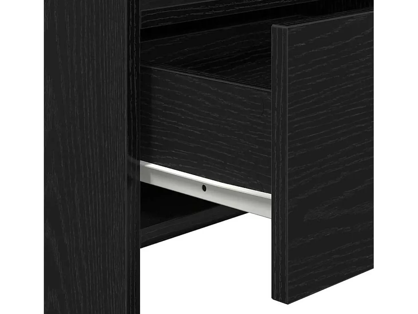 Aparador de roble negro 105x30x70 cm en madera de ingeniería