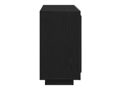 Aparador de roble negro 80x40x75 cm Madera de ingeniería